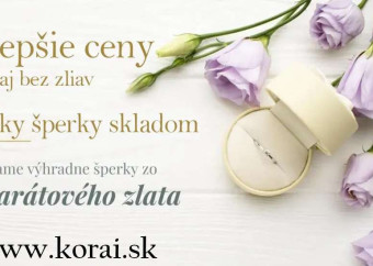 Krásne zlaté šperky zo 14 karátového zlata Korai