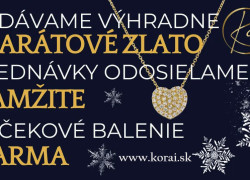 Zlaté šperky zo 14 karátového zlata Korai