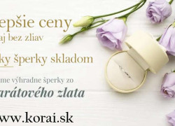 Krásne zlaté šperky zo 14 karátového zlata Korai