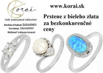 Prstene z bieleho zlata Korai 22