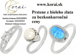 Prstene z bieleho zlata Korai