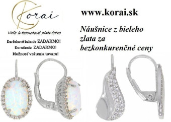Náušnice z bieleho zlata Korai 22