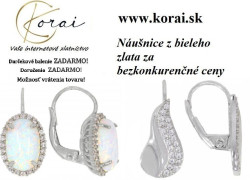 Náušnice z bieleho zlata Korai